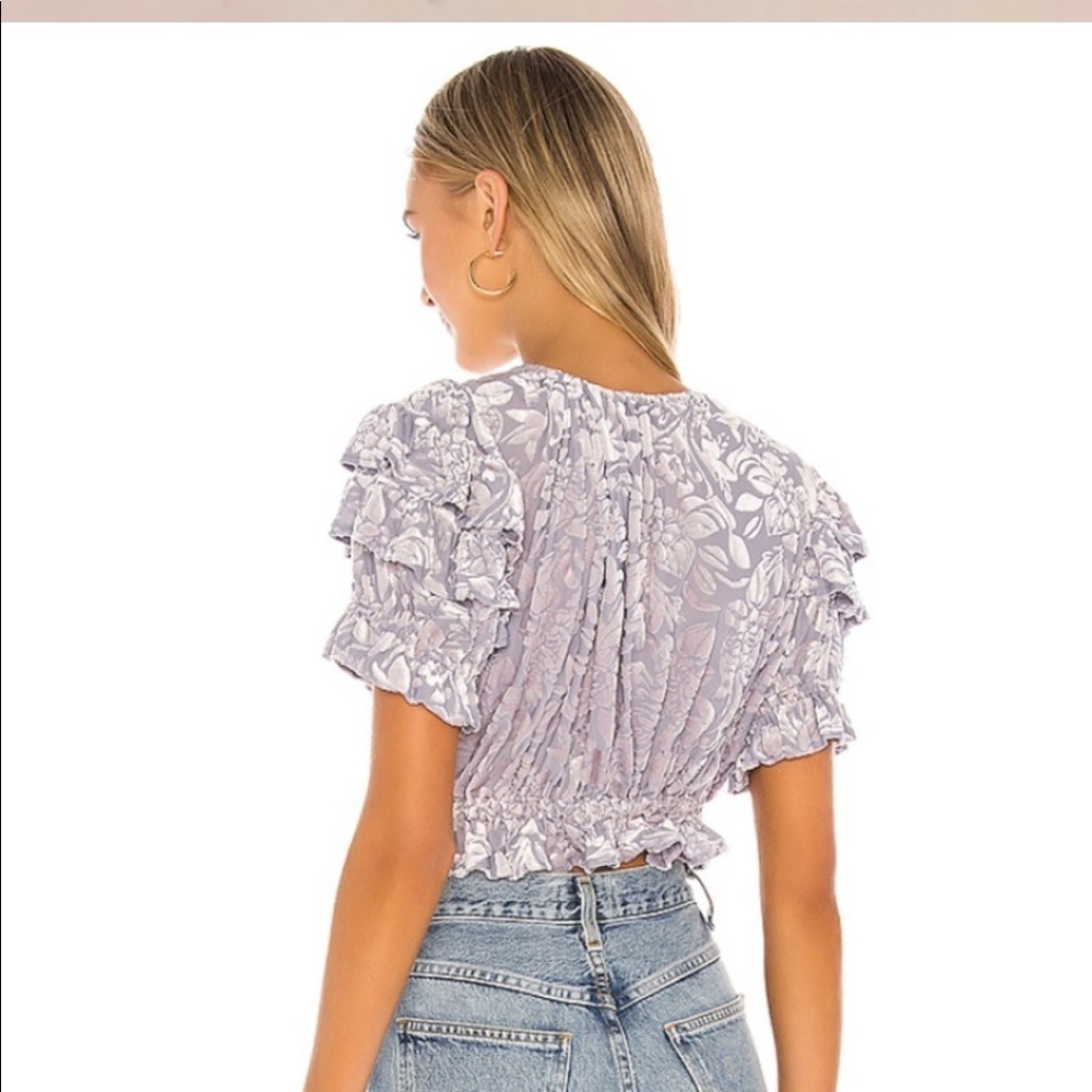 Free People Velveteen Dreams Crop Velvet Top - Picture 5 of 9